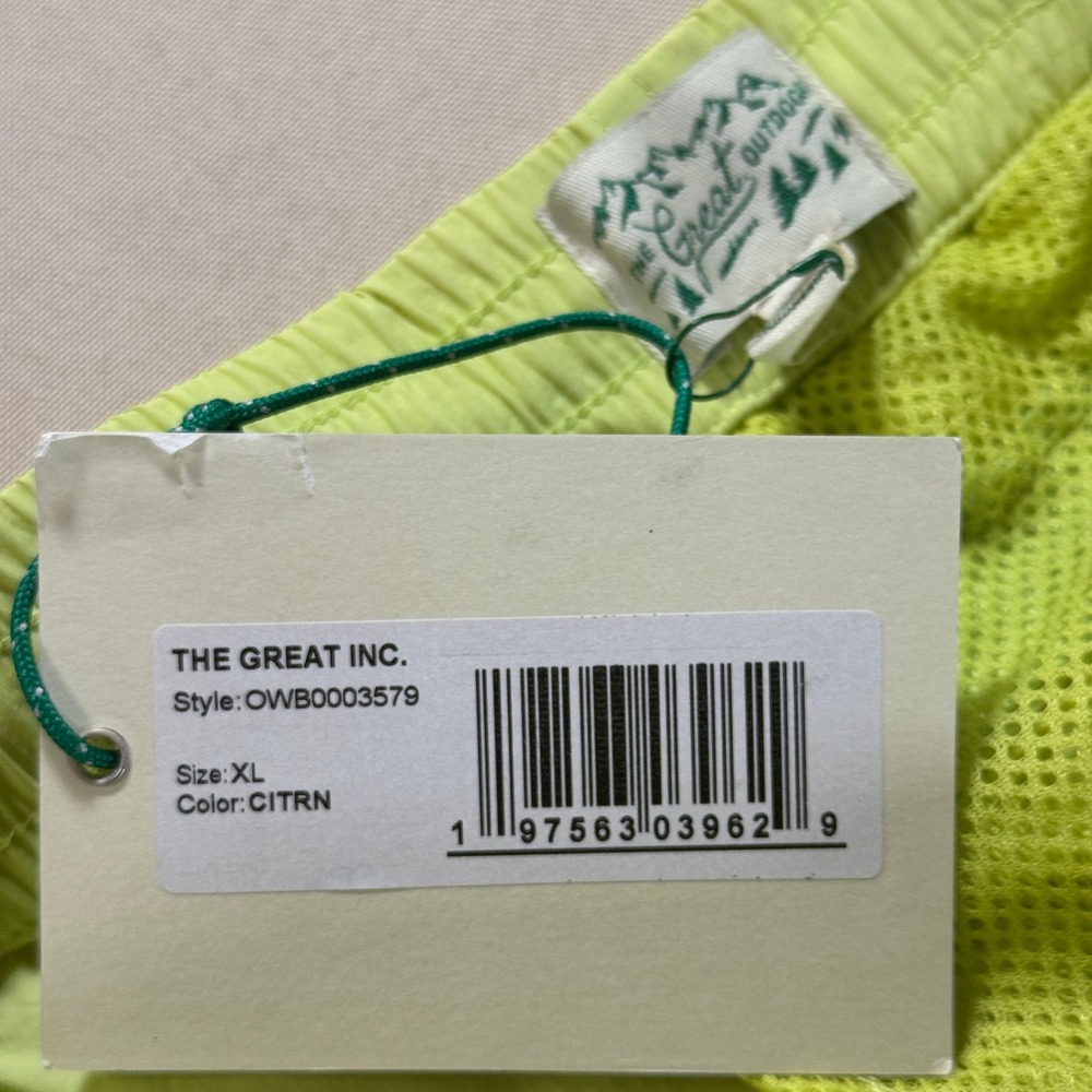 The Great Outdoors The Trailhead Pants Citron Neon Yellow Joggers Size XL NWT - Picture 12 of 16